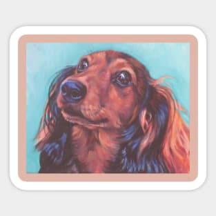 Dachshund Fine Art Painting Sticker